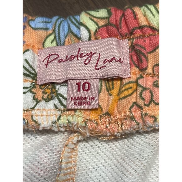 Paisley Lane Girls Floral Print Elastic Waist Shorts Size 10 Multicolor Cotton B - Picture 5 of 6
